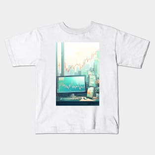 Day trading in wall street Kids T-Shirt